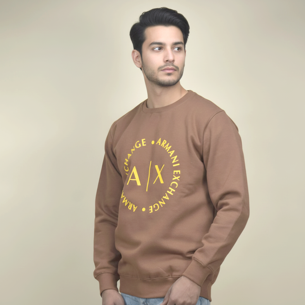 Armani Exchange Brown Premium Quality Sweatshirt-thumb-0