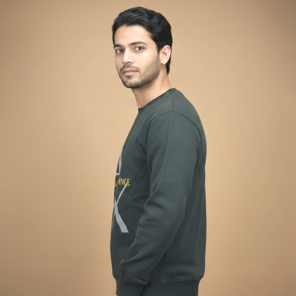 Armani Exchange Dark Green Premium  Quality Sweatshirt-2