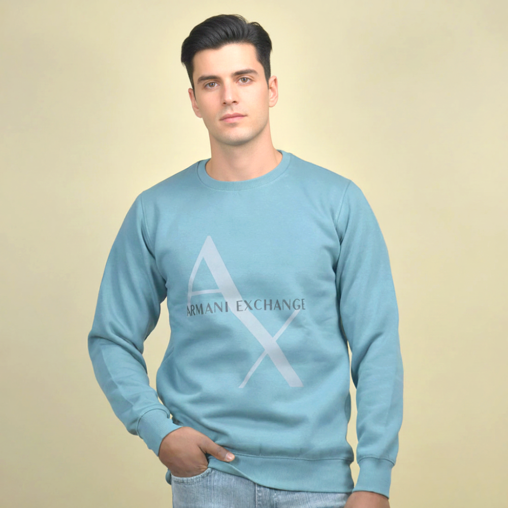 Armani Exchange Blue & Green Premium Quality Sweatshirt-1