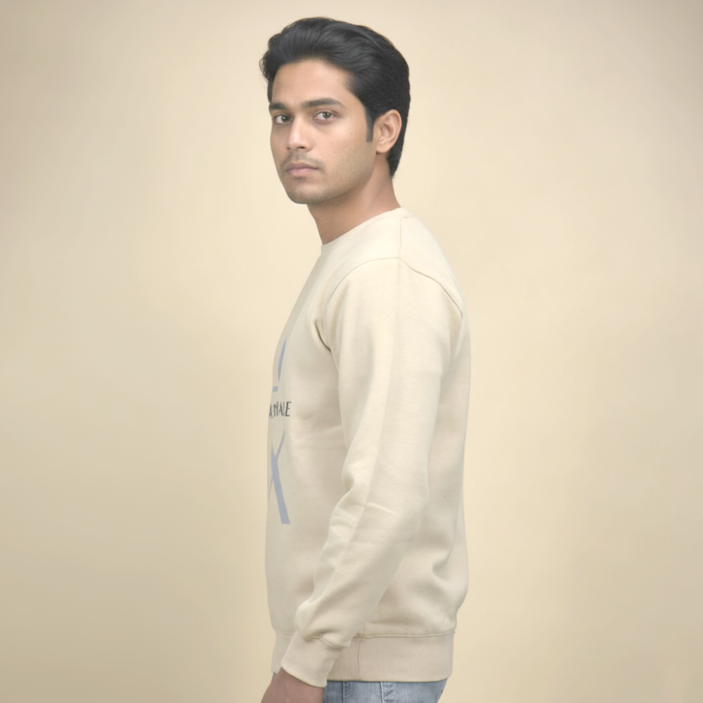 Armani Exchange Cream Premium Quality Sweatshirt-2