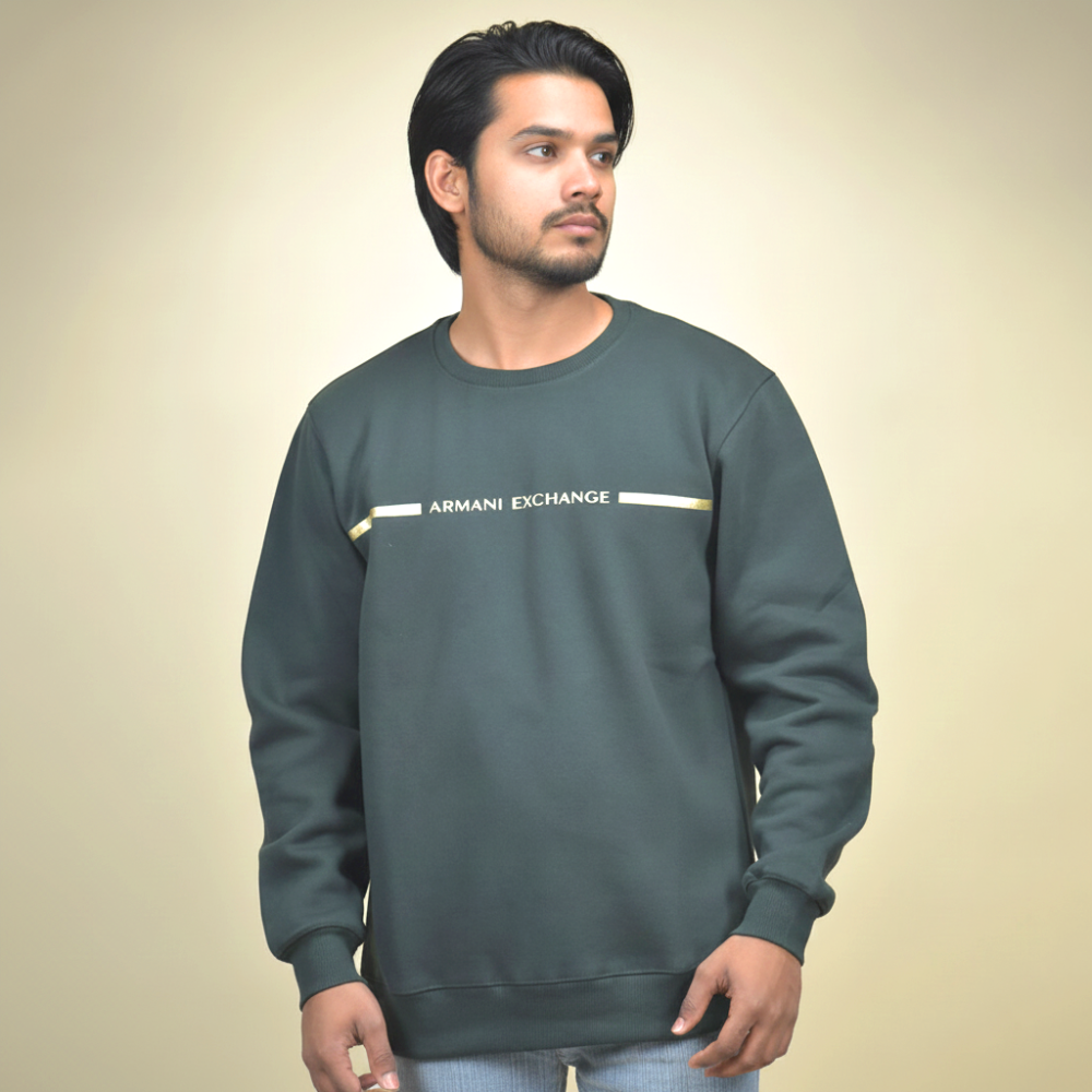 Armani Exchange Dark Green Premium Quality Sweatshirt-1