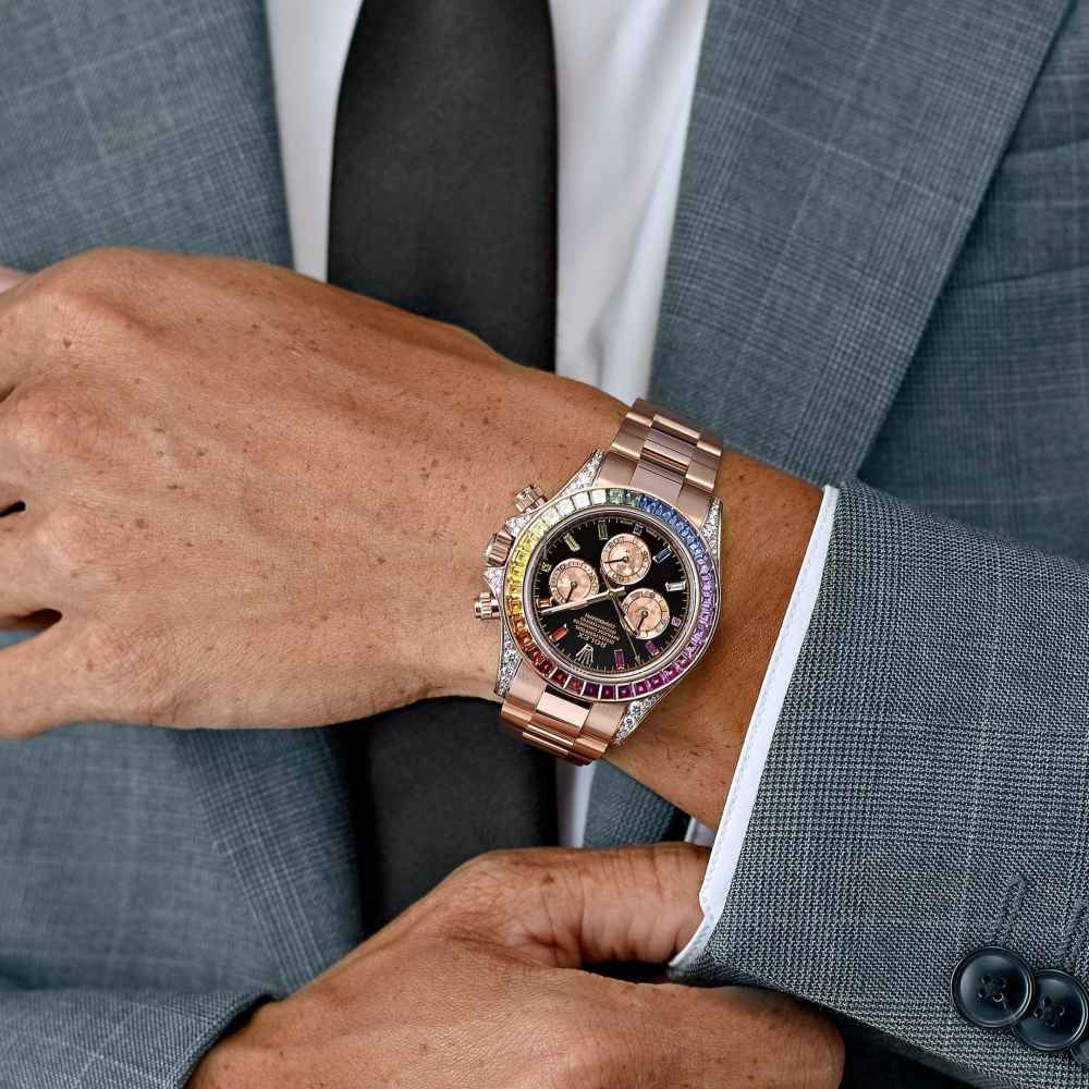 Rolex Cosmograph Daytona "Rainbow" in Everose gold with black dial 40 mm oyster 116595RBOW-4