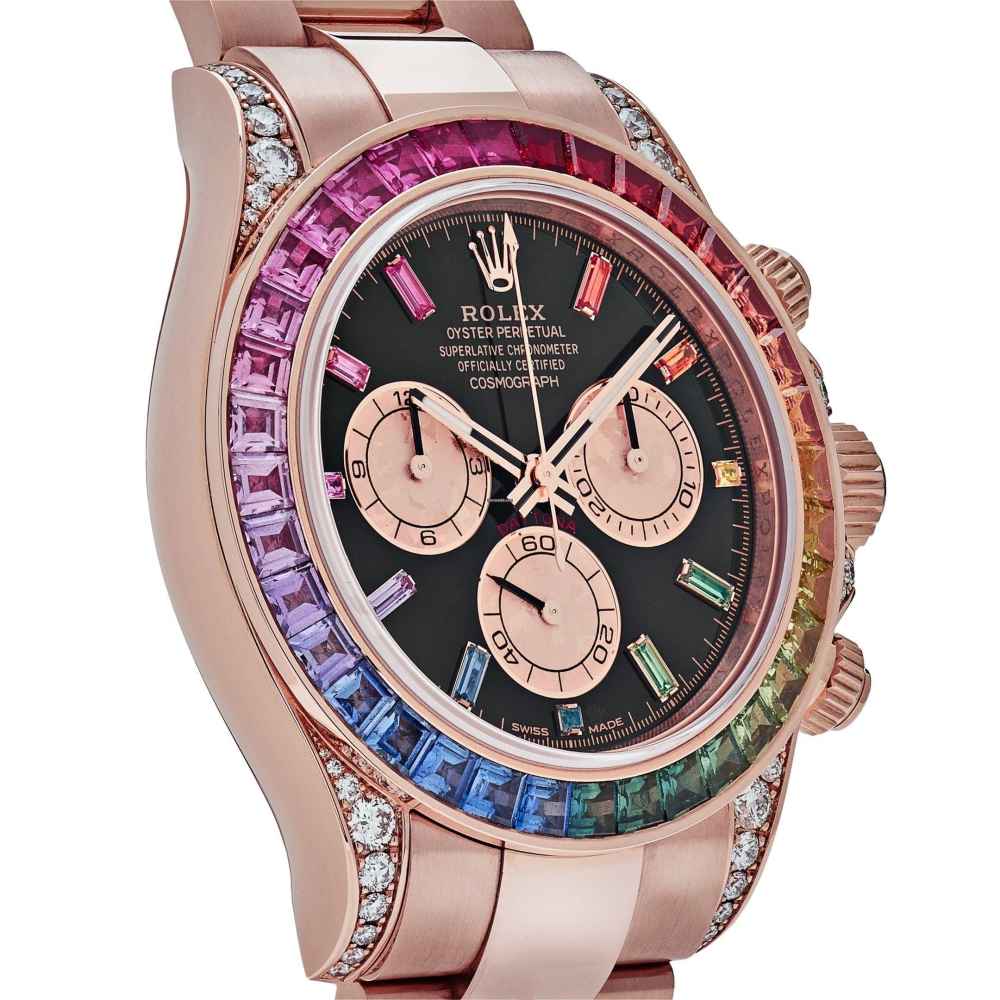 Rolex Cosmograph Daytona "Rainbow" in Everose gold with black dial 40 mm oyster 116595RBOW-2