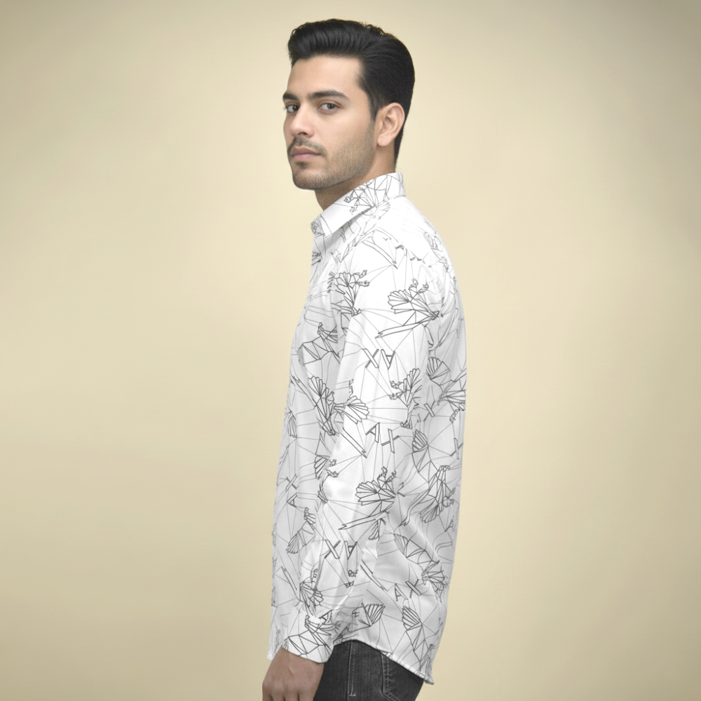 Armani Exchange Eagle Print White Premium Shirt-2