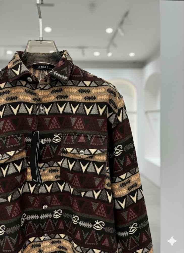 Amiri Print Dark Brown Premium Quality Men's Shirt-2