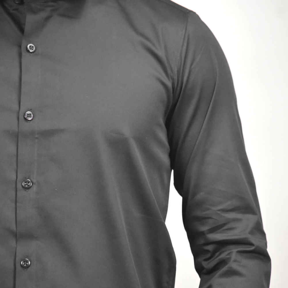 Versace Embroidered Black Premium Cotton Shirt-4