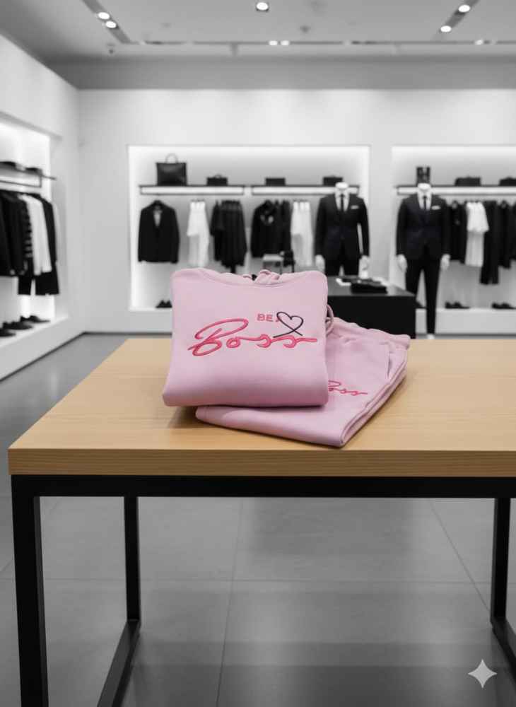 Hugo Boss Pink Premium Quality Winter Tracksuits-thumb-2