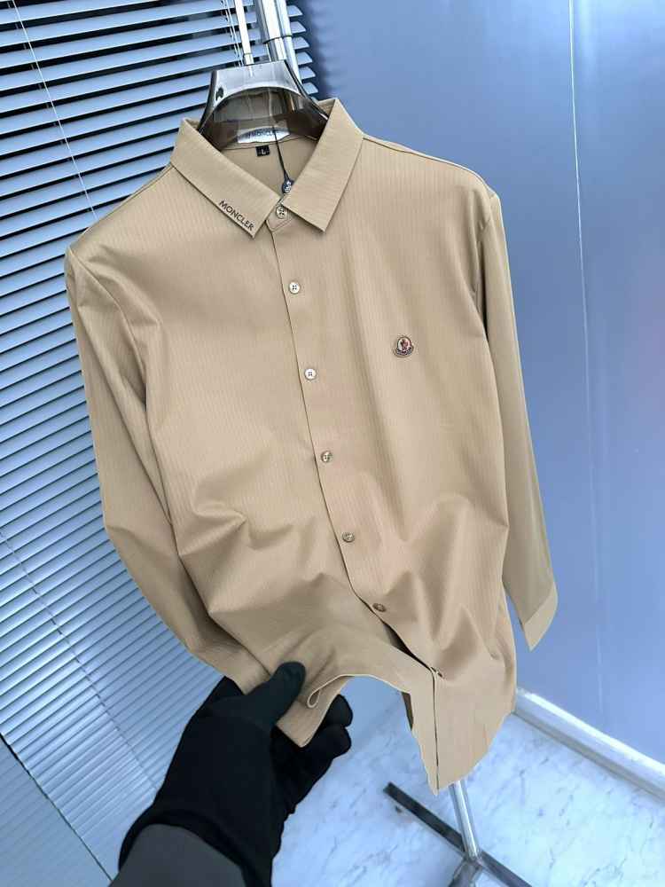 Moncler Brown Pemium Quality High End Authentic Shirt-thumb-0