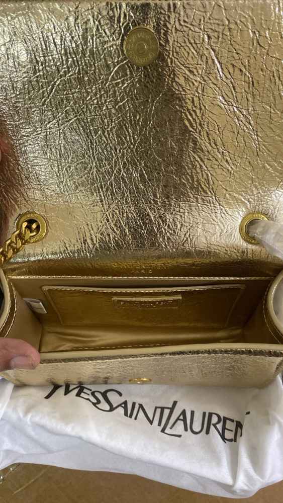 Saint Laurent Golden Kate Metallic Bag-3