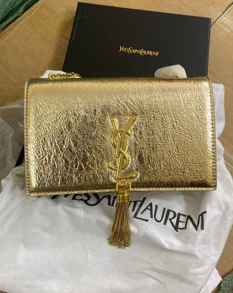 Saint Laurent Golden Kate Metallic Bag-2