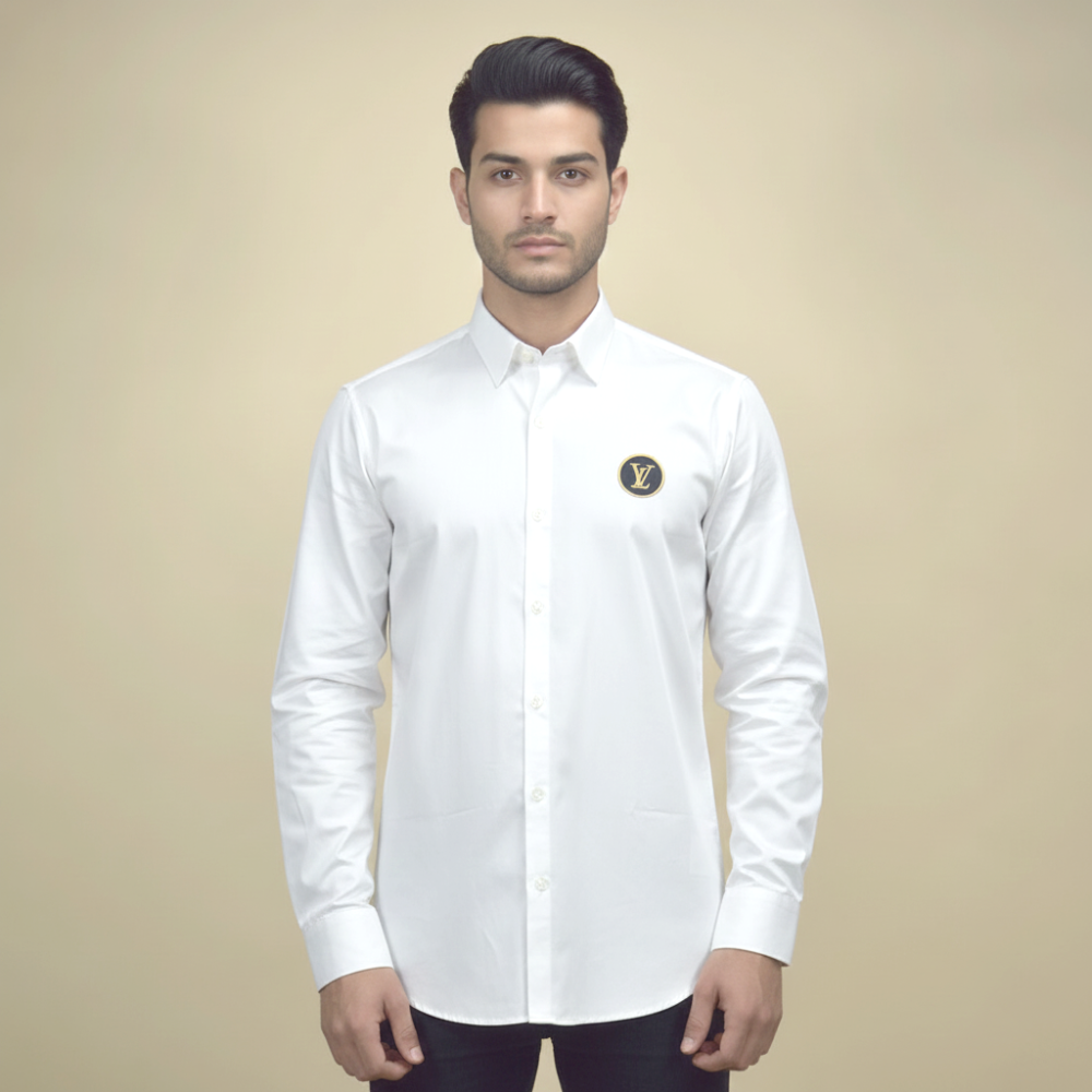 Louis Vuitton White Premium Quality Shirt-1