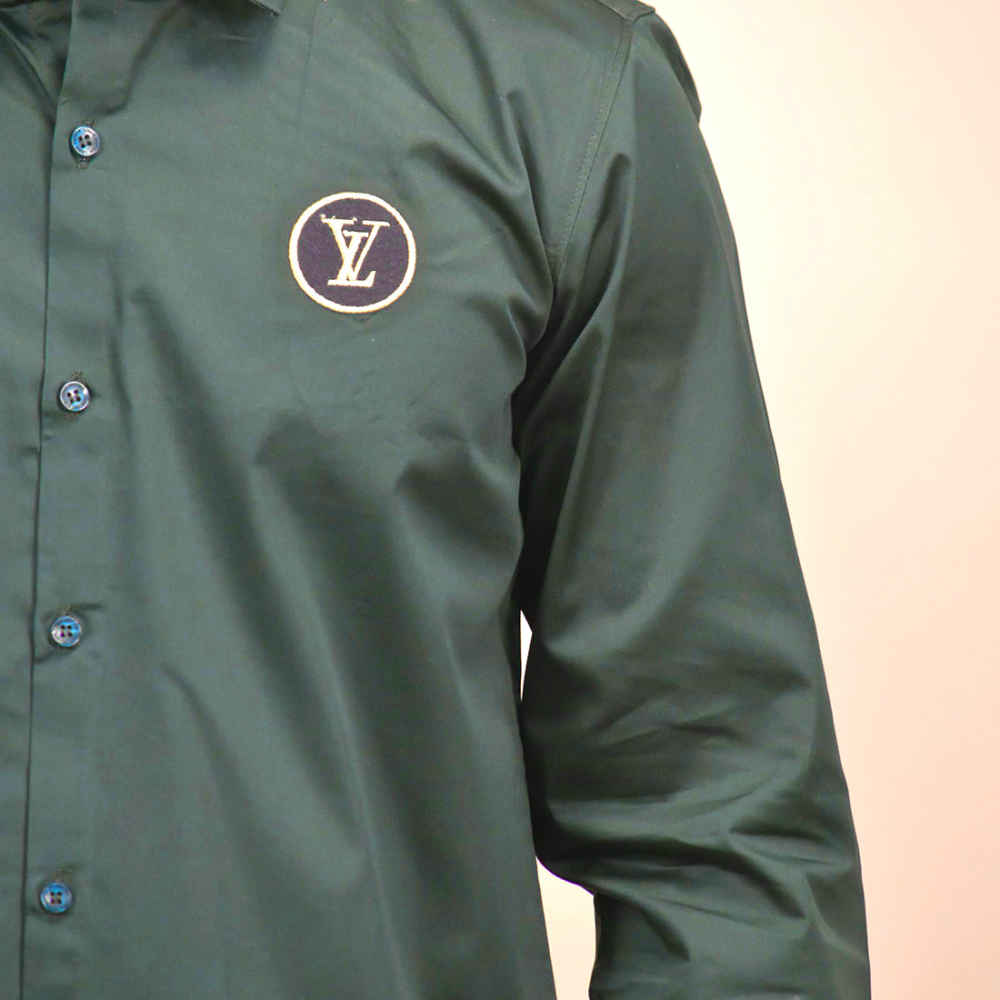 Louis Vuitton Green Premium Quality Shirt-4