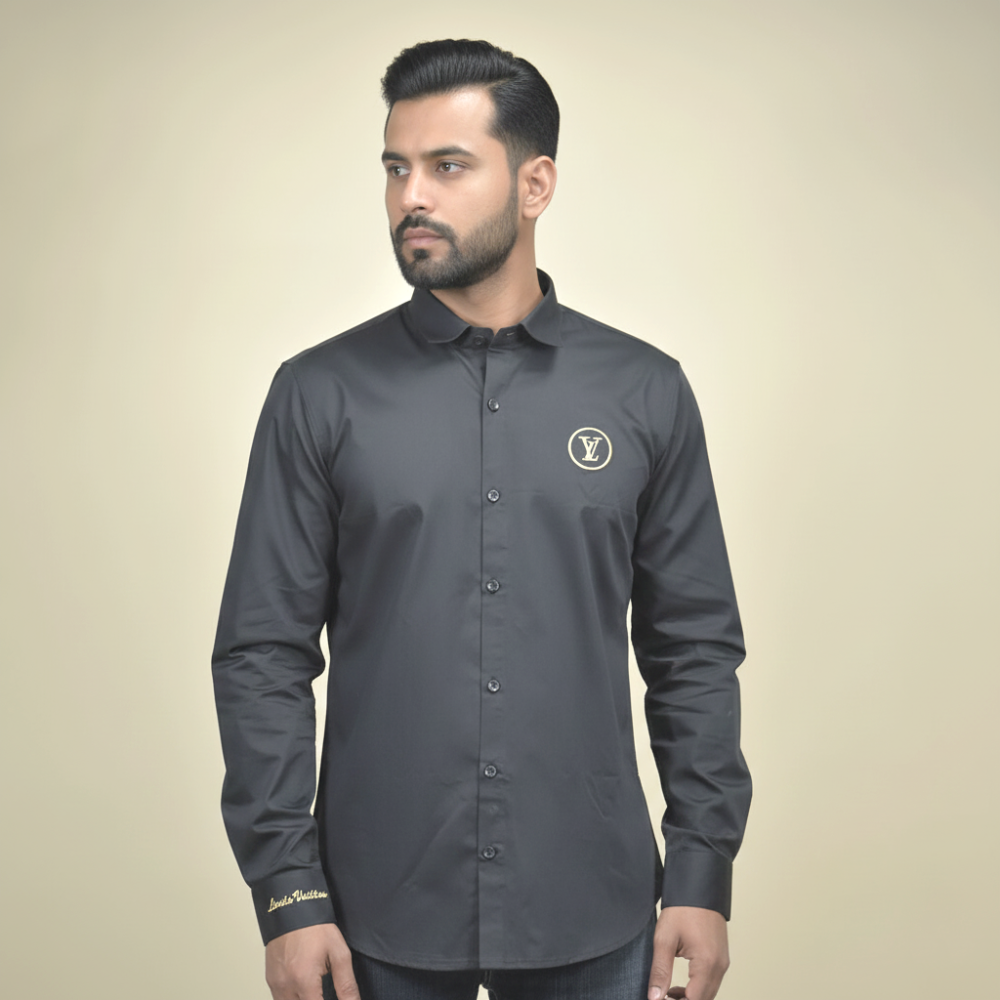 Louis Vuitton Black Premium Quality Shirt-1