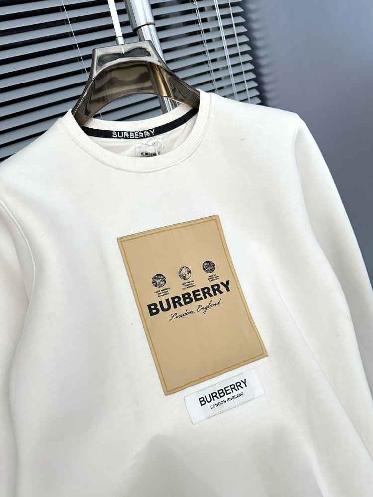 Burberry White Premium Quality Sweatshirt-thumb-3