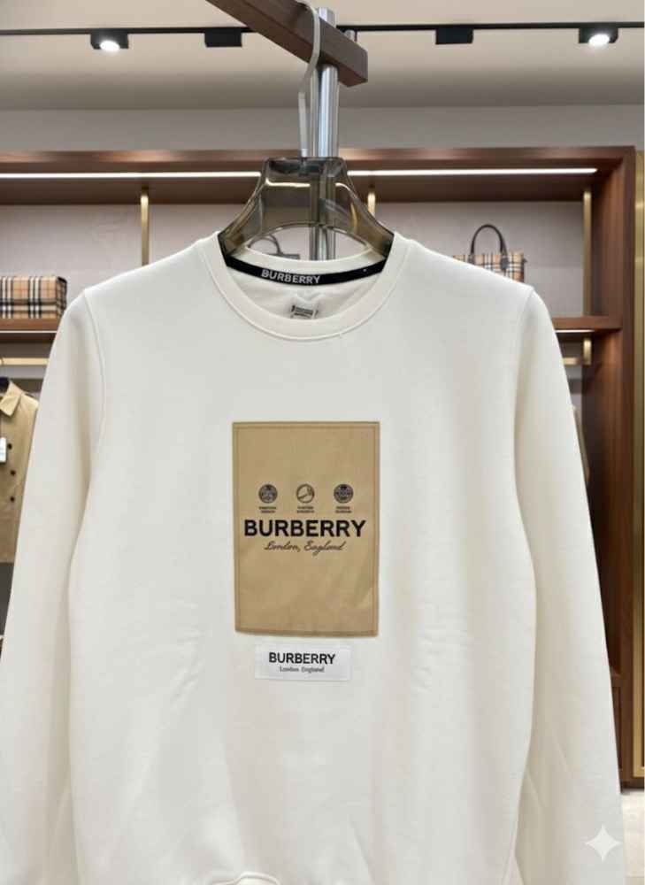 Burberry White Premium Quality Sweatshirt-thumb-1