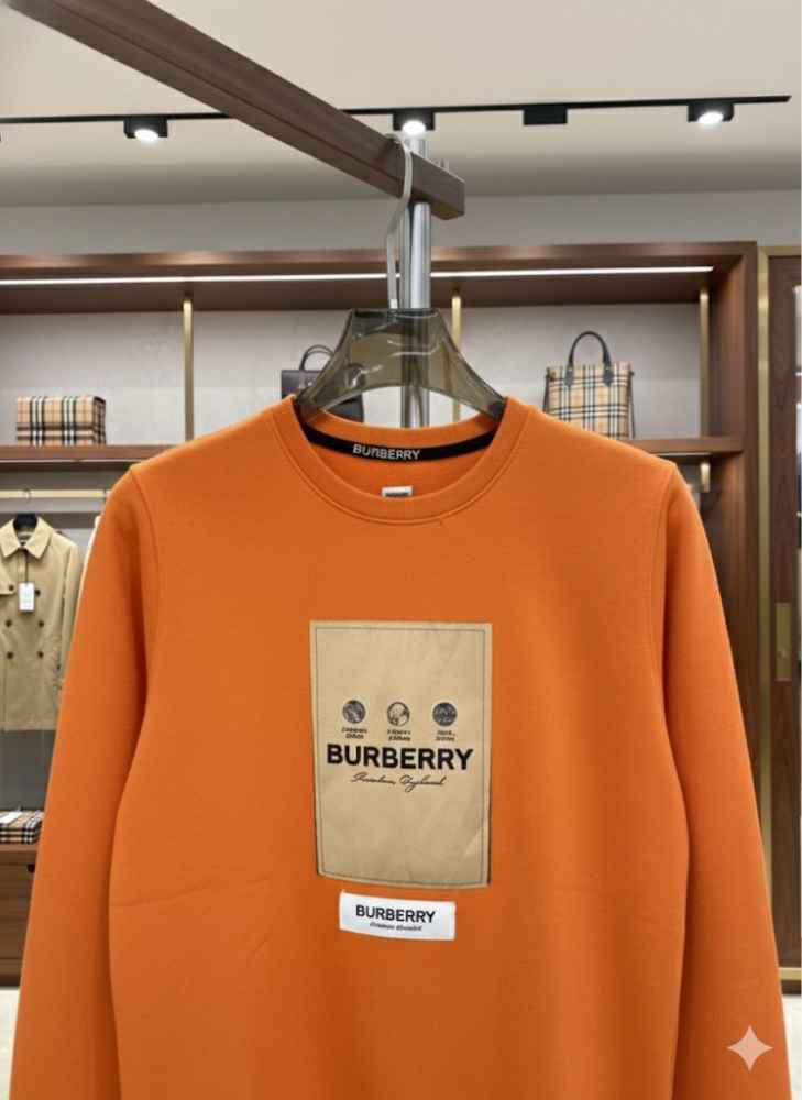 Burberry Orange Premium Quality Sweatshirt-thumb-2
