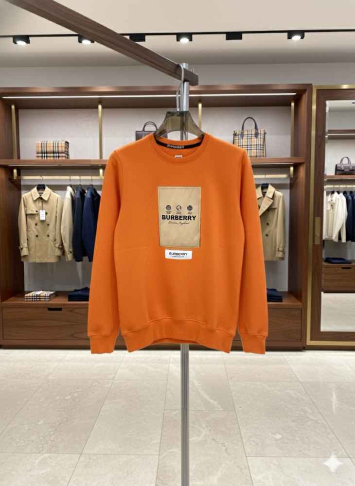 Burberry Orange Premium Quality Sweatshirt-thumb-1