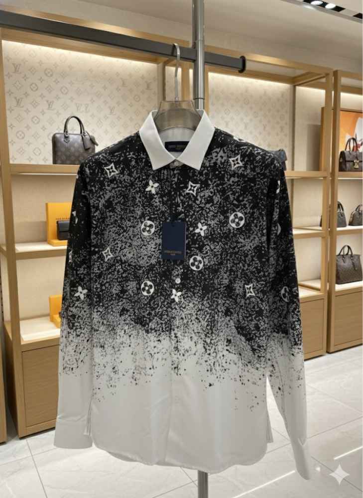 Louis Vuitton Monogram Black Premium Cotton Shirt-2