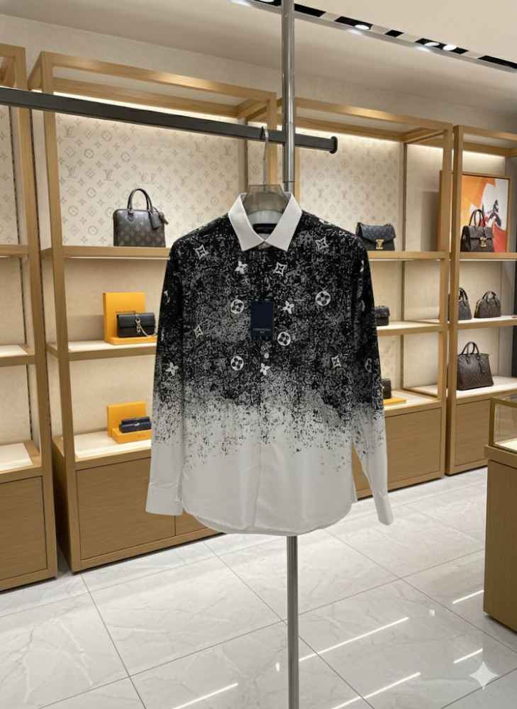 Louis Vuitton Monogram Black Premium Cotton Shirt-3