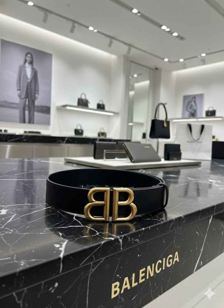Balenciaga Black Premium Quality Leather Belt-3