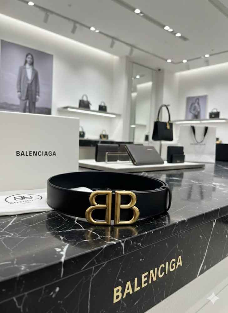 Balenciaga Black Premium Quality Leather Belt-1