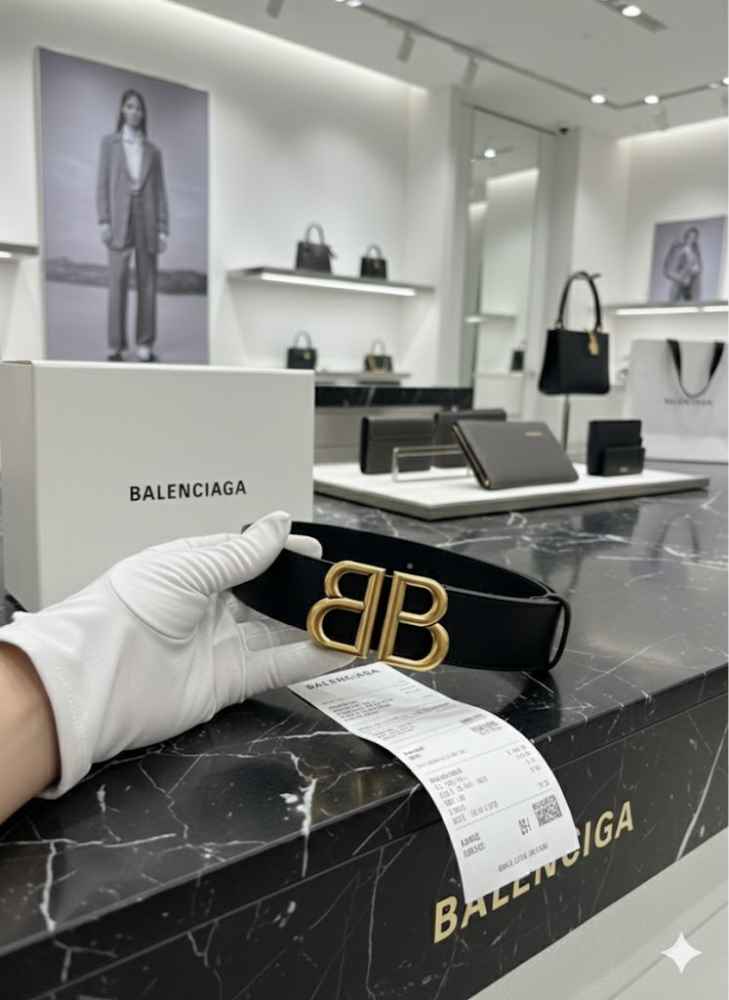 Balenciaga Black Premium Quality Leather Belt-5