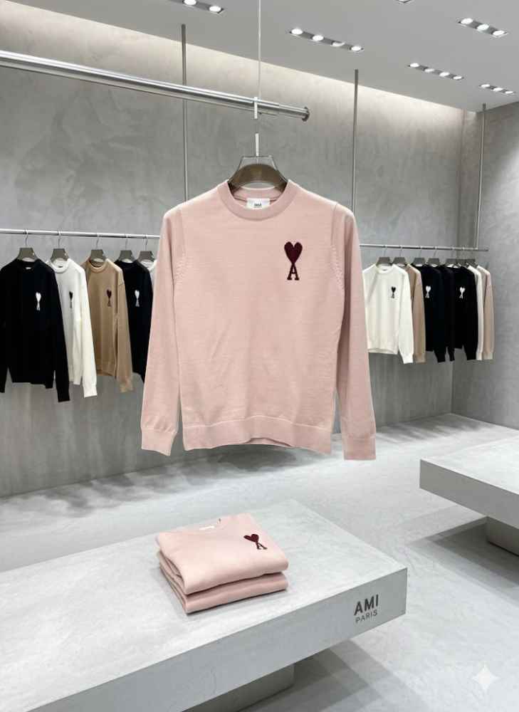 Ami Pink Premium Quality Sweatshirt-thumb-2