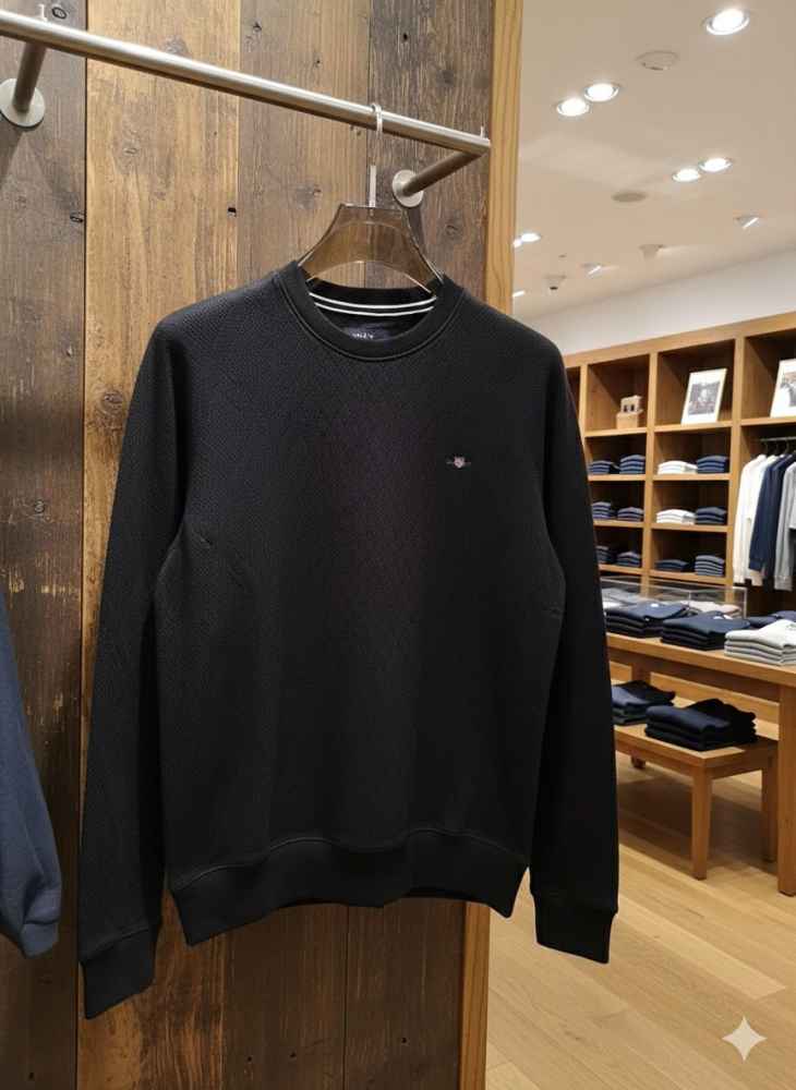 Gant Black Premium Quality Sherpa Sweatshirt-thumb-1