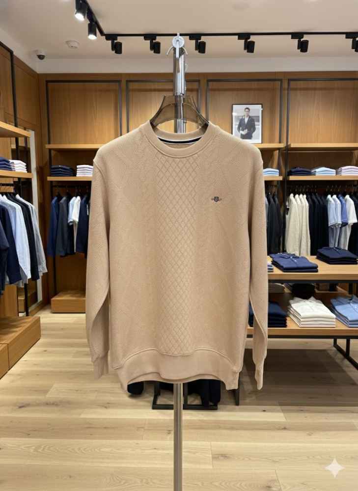 Gant Brown Premium Quality Sherpa Sweatshirt-thumb-1