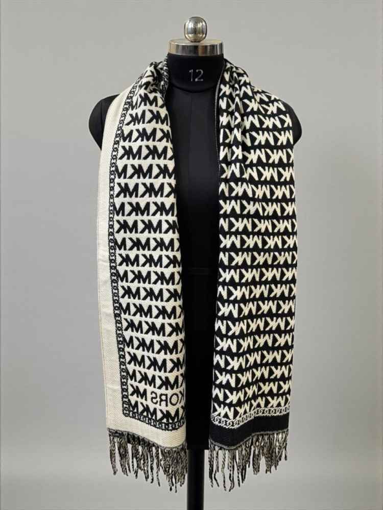 Michael Kors Black Semi Woolen Stole-thumb-0