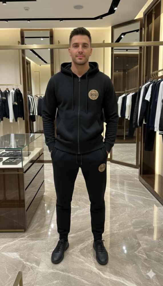 Balmain Black Premium Quality high End Authentic Track Suit-thumb-0