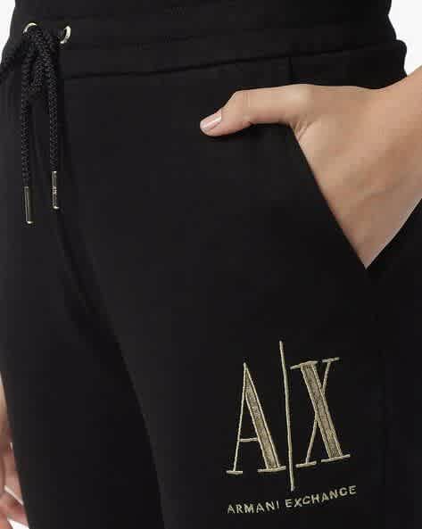 Armani Exchange Black Premium Quality Warm Track Pant-thumb-0