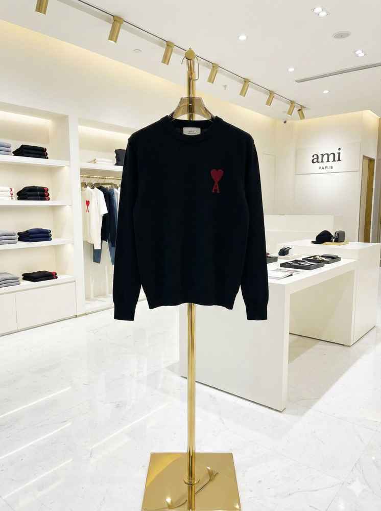 Ami Paris Black Premium Quality Luxury Sweatshirt-2