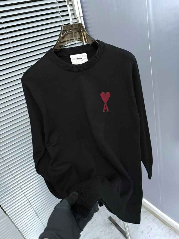 Ami Paris Black Premium Quality Luxury Sweatshirt-3