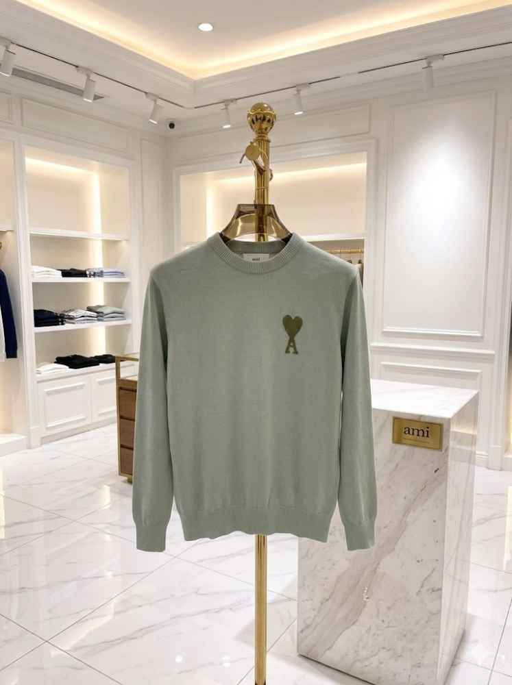 Ami Paris Sky Blue Premium Quality Luxury Sweatshirt-thumb-1