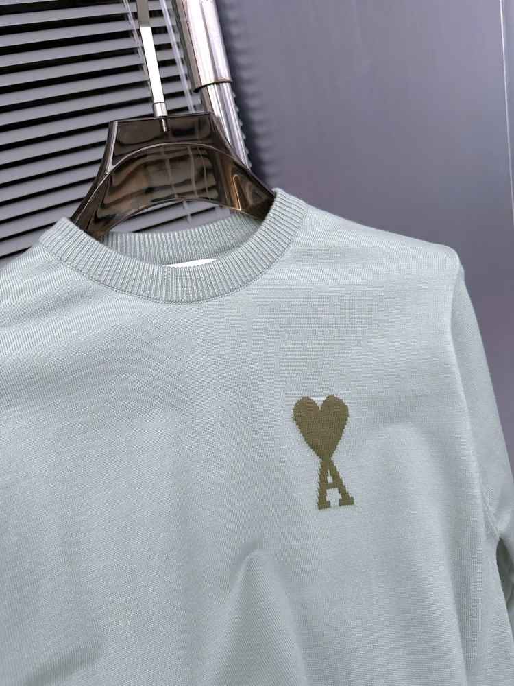 Ami Paris Sky Blue Premium Quality Luxury Sweatshirt-thumb-2