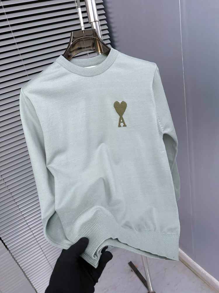 Ami Paris Sky Blue Premium Quality Luxury Sweatshirt-thumb-0