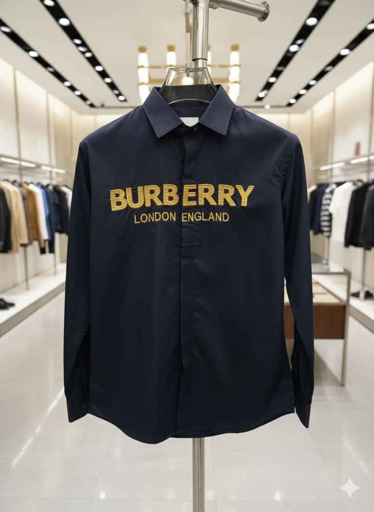 Burberry Blue Premium Quality Shirt-2