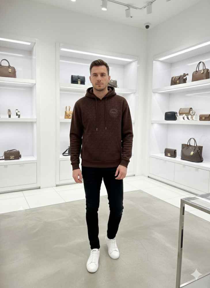 Michael Kors Dark Brown Premium Quality Hoodie-3