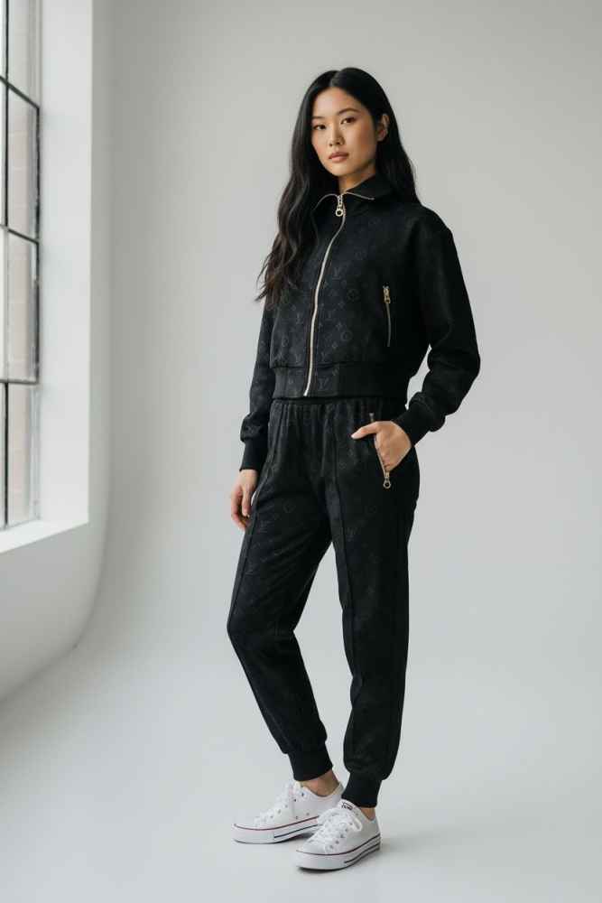Louis Vuitton Black Premium Quality Tracksuit-thumb-0