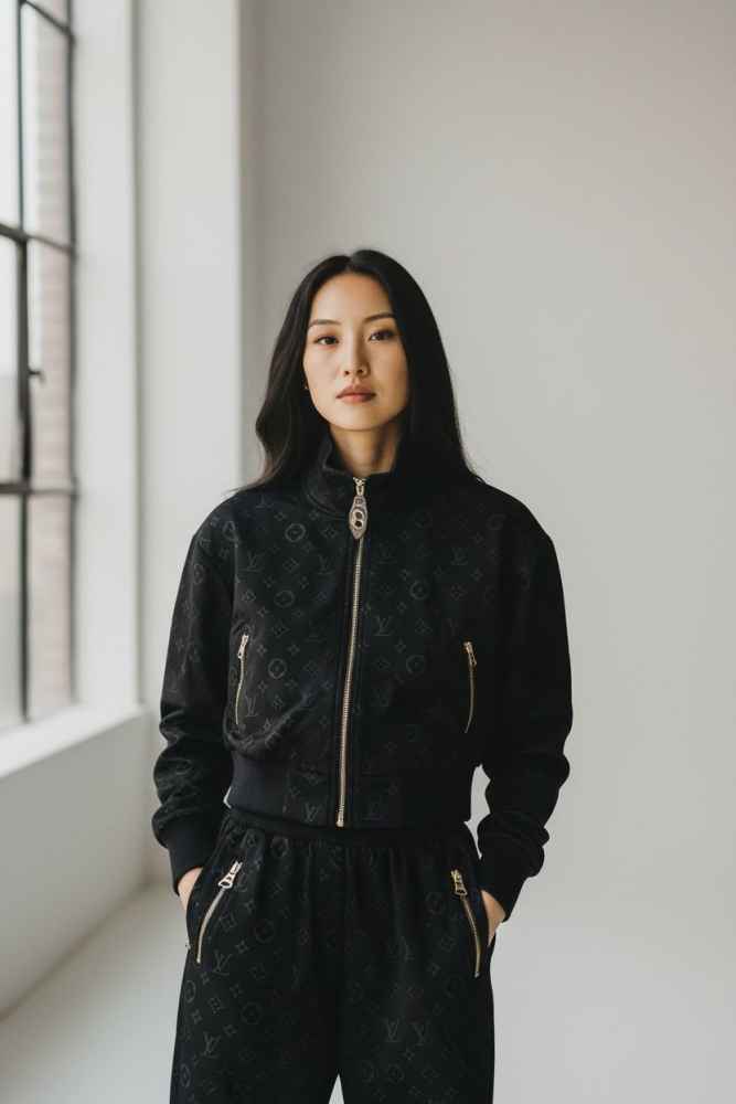 Louis Vuitton Black Premium Quality Tracksuit-thumb-1