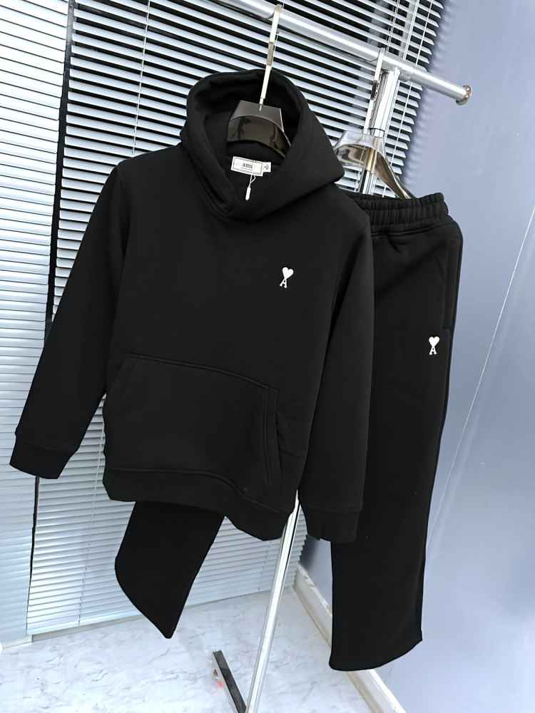 Ami Black Premium Quality high End Authentic Track Suit-thumb-2