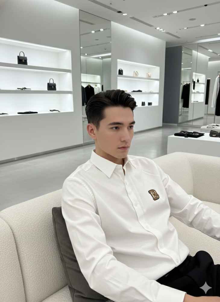 Balmain Embroidered White Premium Cotton Shirt-2