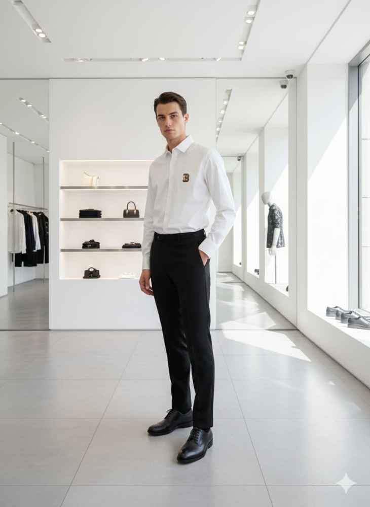 Balmain Embroidered White Premium Cotton Shirt-3