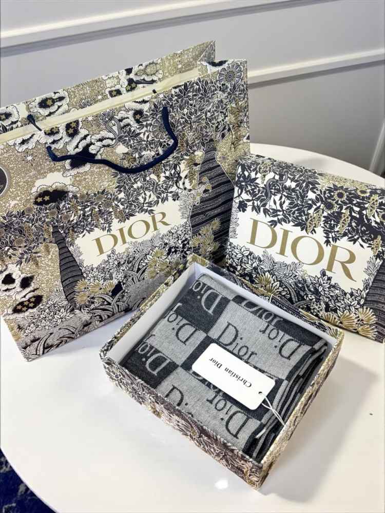 Dior Blue Premium Quality Woollen Stole-1