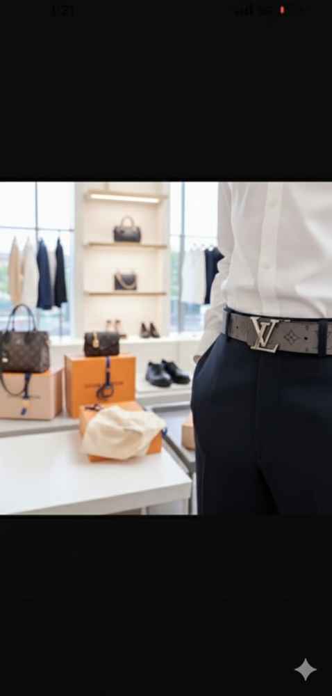 Louis Vuitton Silver Premium Quality Belt-1