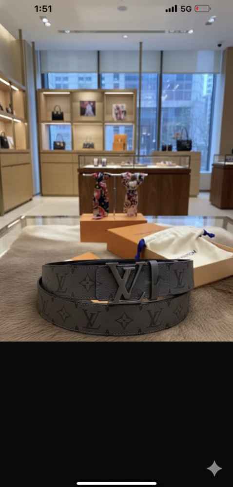 Louis Vuitton Black Premium Quality Belt-thumb-0