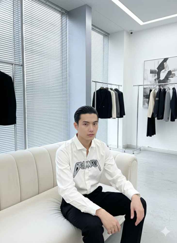 Balmain Embroidered White Premium Cotton Shirt-thumb-6