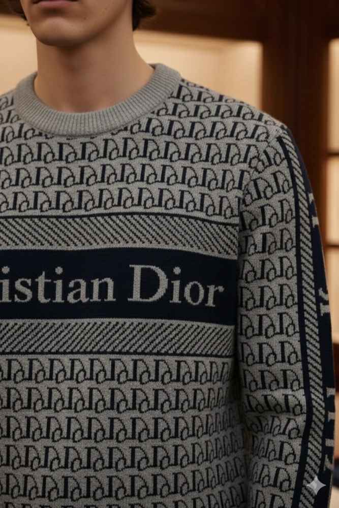 Dior Grey Premium Quality Pullover-thumb-2