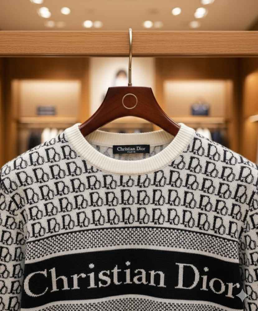 Dior White Premium Quality Pullover-thumb-3